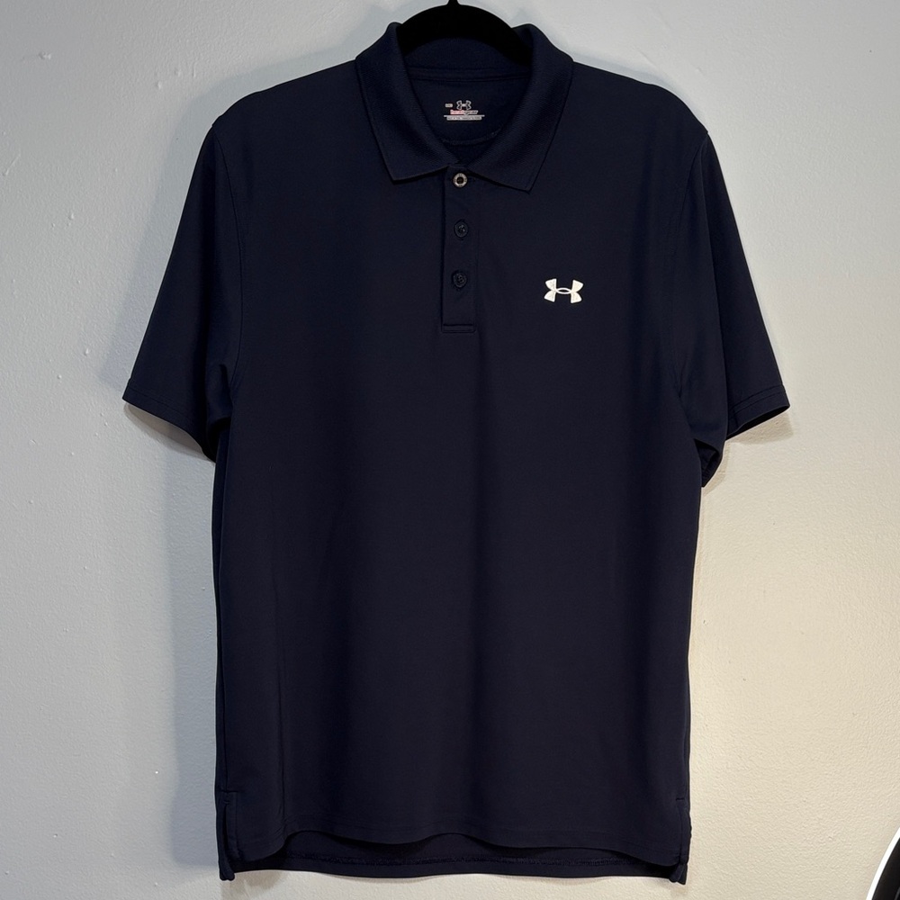 Under Armour Men's Dark Blue Polo Shirt size Medium